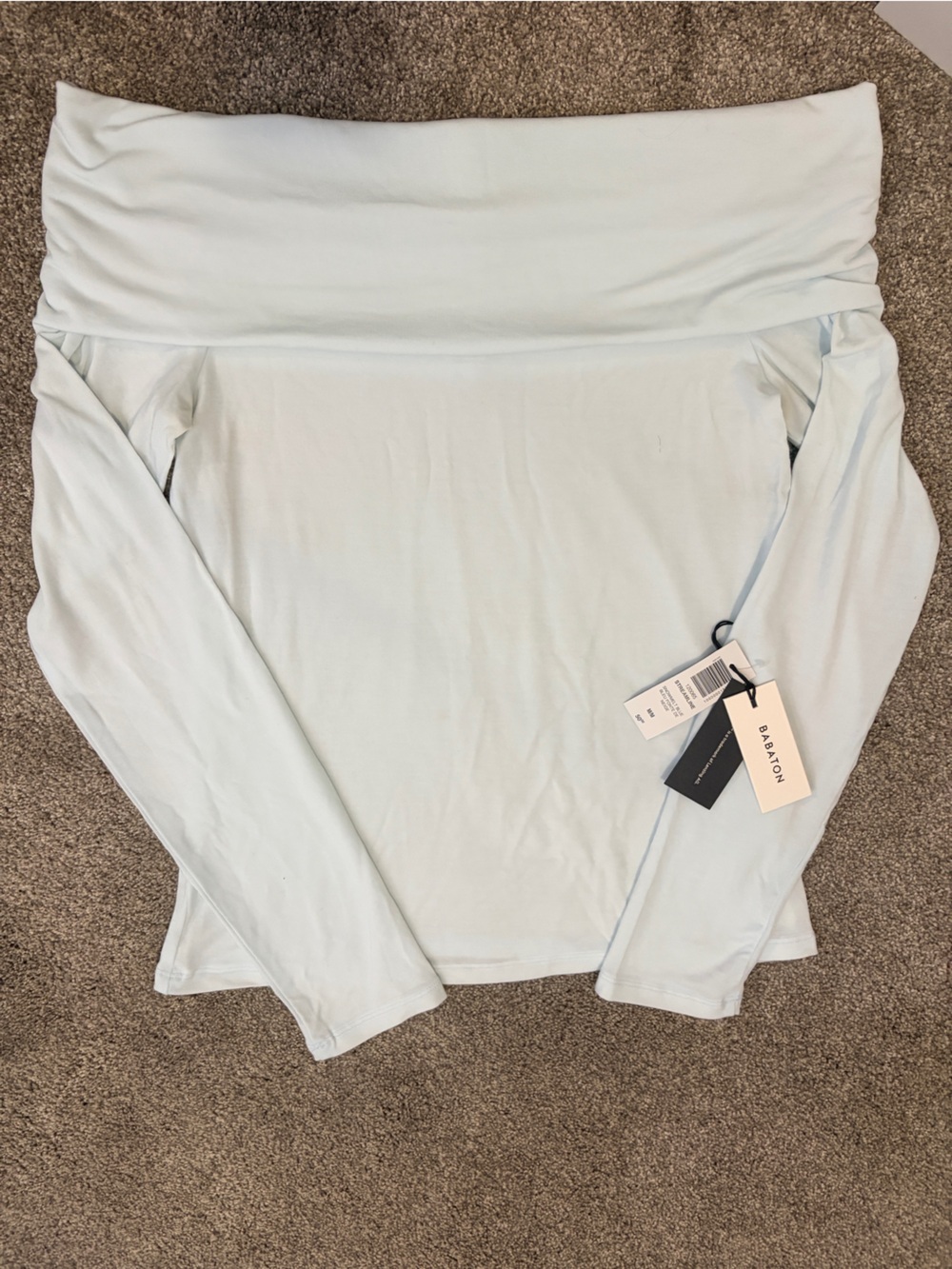 Aritzia Babaton "Streamline" Top in the color Snowmelt Blue New w Tags